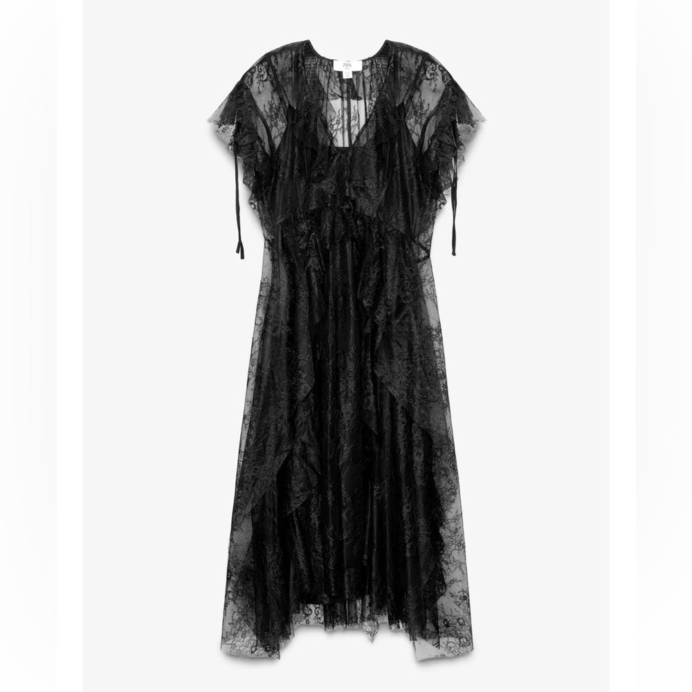 Zara Limited Edition Lace Midi Dress